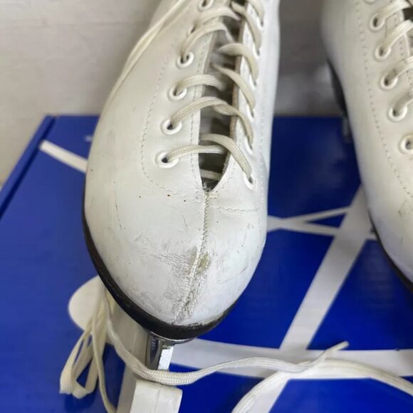 Riedell Red Wing Minnesota 220 White Leather Figure Ice Skates Boot Women's 5.5 - Picture 6 of 16
